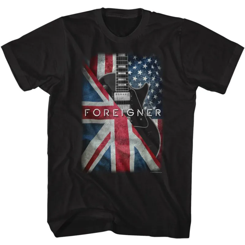 Foreigner Flags And Guitar T-shirt sold by Rockabilia
