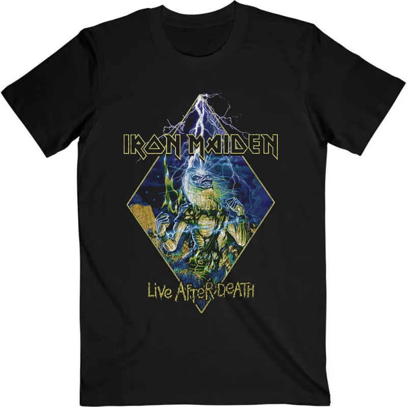 Live After Death Diamond Slim Fit T-shirt sold by Rockabilia
