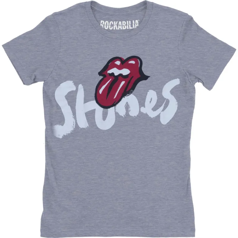 No Filter Brush Strokes Ladies Tee Junior Top made by the Rolling Stones