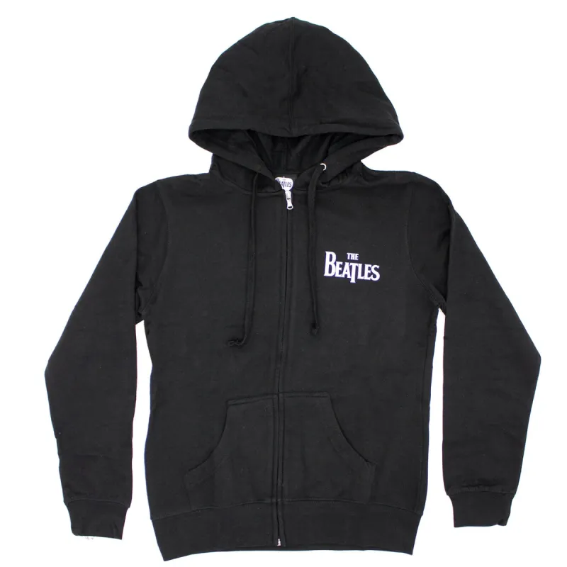 Apple Back Zip Up Hooded Fleece Zippered Hooded Sweatshirt made by The Beatles