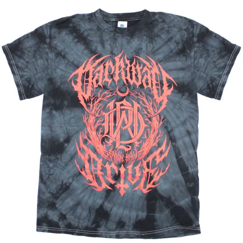 Metal Crest (Black Spider Dye) Tie Dye T-shirt sold by Rockabilia