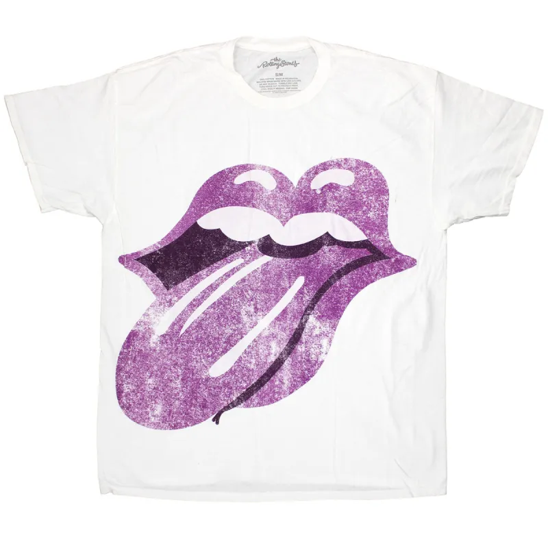 Purple Distressed Tongue Oversized Tee T-shirt sold by Rockabilia