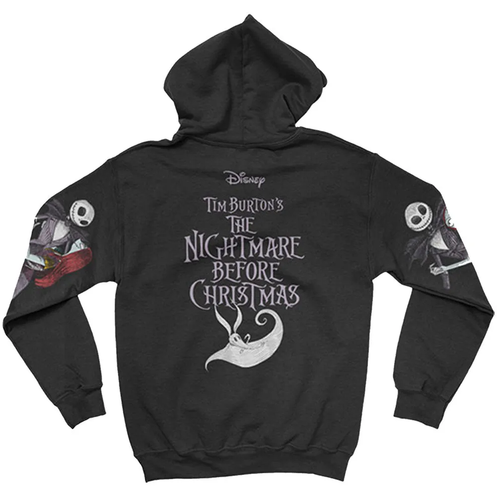 The Nightmare Before Christmas Jack & Sally Dancing (Back & Sleeve Print) Hooded Sweatshirt sold by Rockabilia product image thumbnail 2