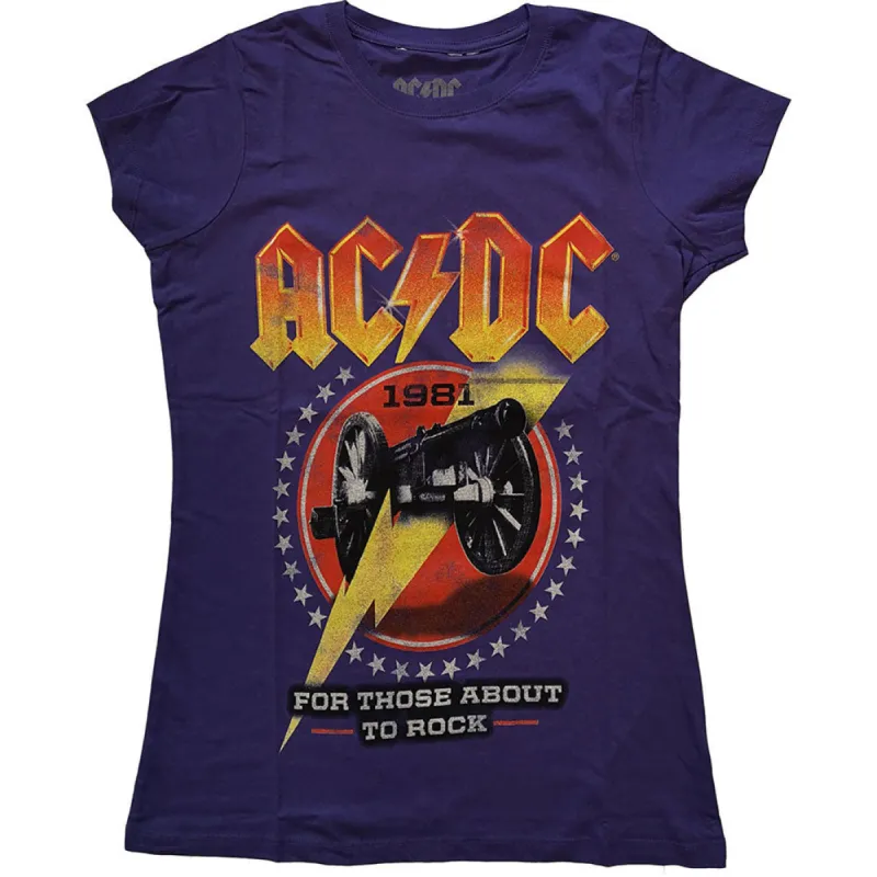 For Those About To Rock '81 Ladies T-Shirt Junior Top sold by Rockabilia