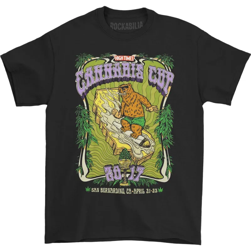 Cannabis Cup Bear Purple Logo Tee T-shirt sold by Rockabilia