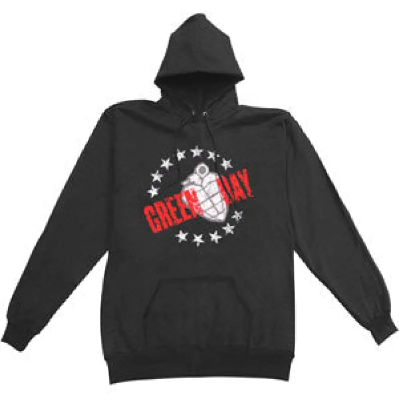 Circle Of Stars Hooded Sweatshirt made by Green Day
