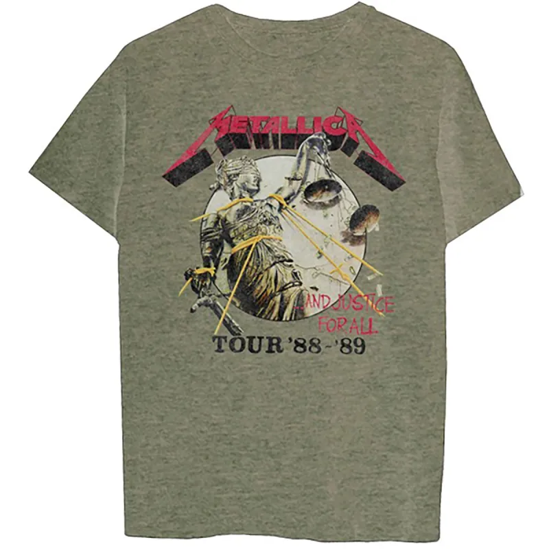 ...And Justice For All Tour '88 - '89 T-shirt sold by Rockabilia
