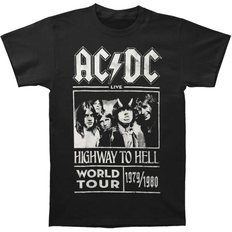 Highway To Hell World Tour 1979/1980 Slim Fit T-shirt sold by Rockabilia