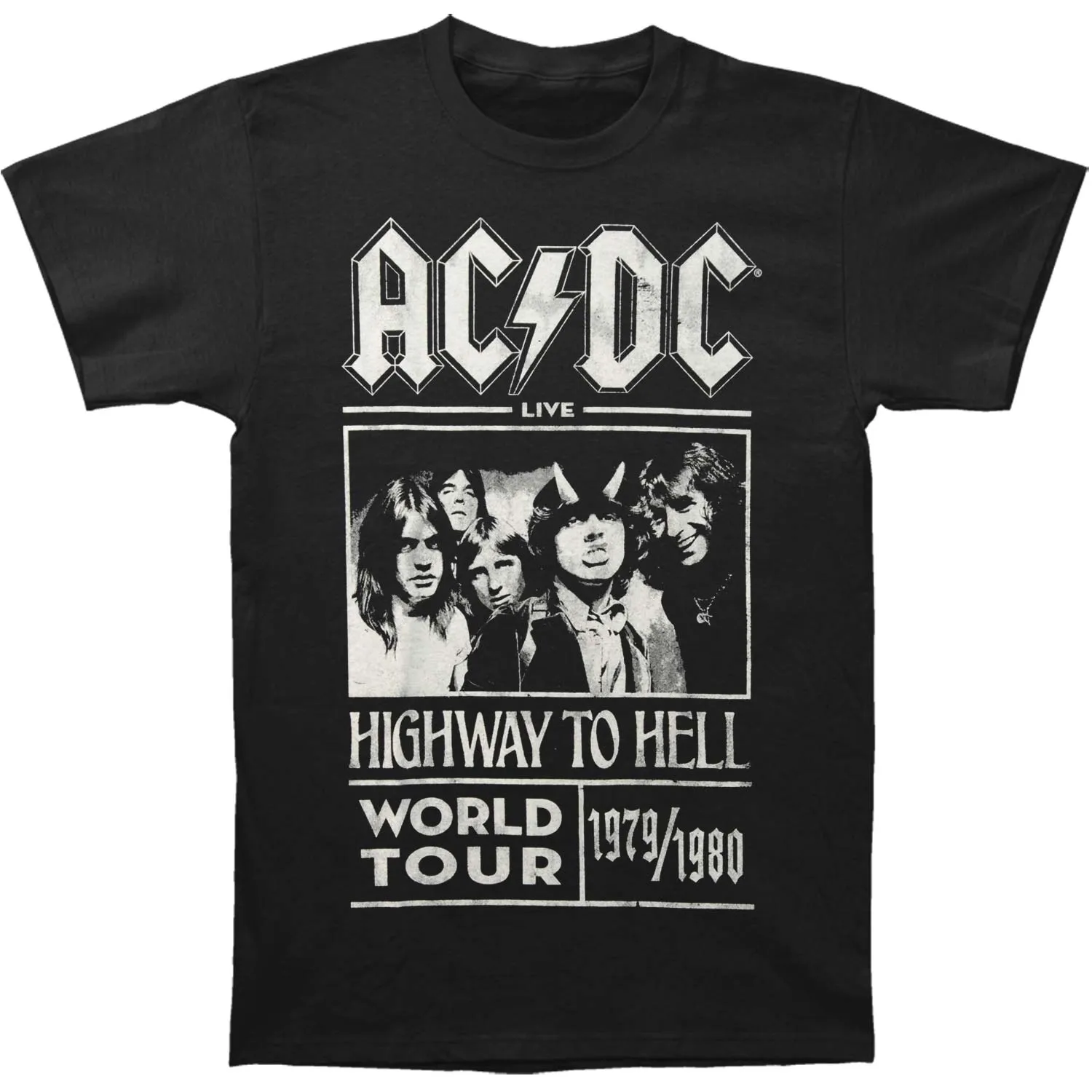 Highway To Hell World Tour 1979/1980 Slim Fit T-shirt sold by Rockabilia