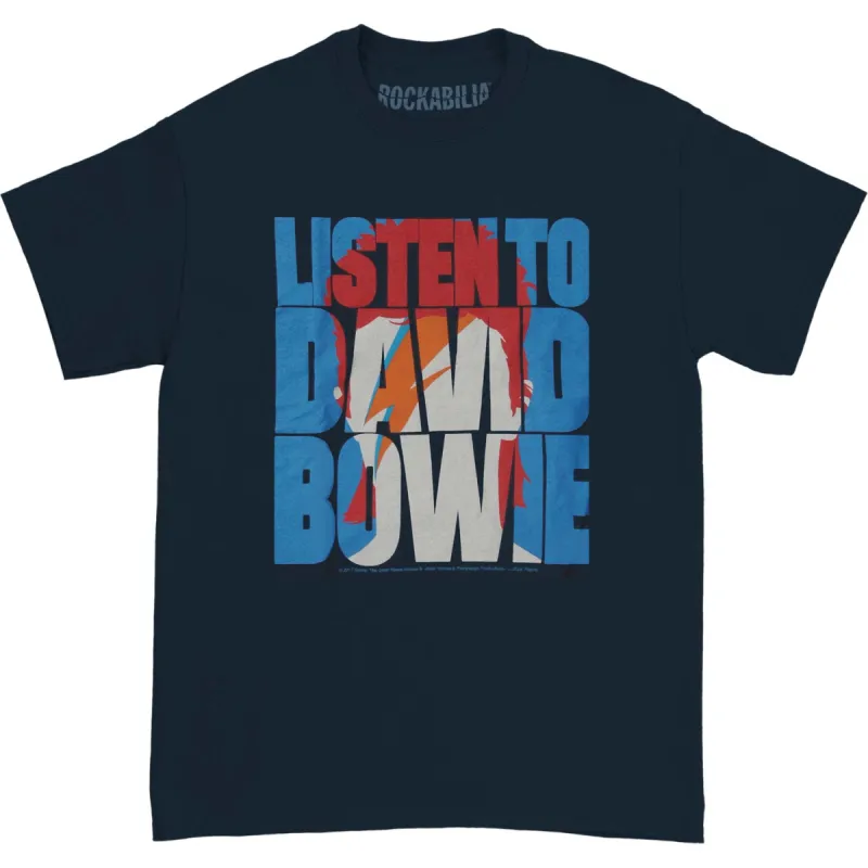 Listen To Bowie T-shirt sold by Rockabilia