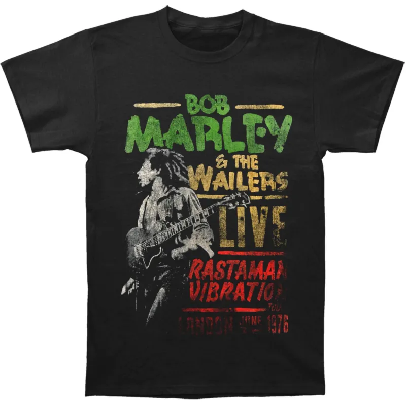Rastaman Vibration Tour 1976 Slim Fit T-shirt sold by Rockabilia