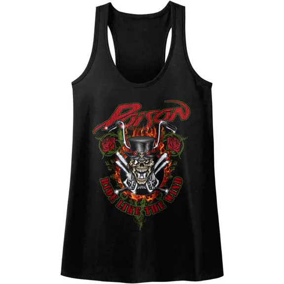Poison Ride Like The Wind Womens Tank sold by Rockabilia