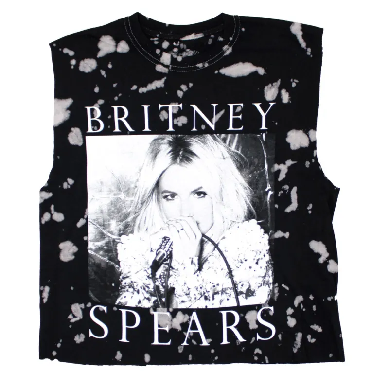 Microphone Bleached Sleeveless Womens Tank sold by Rockabilia