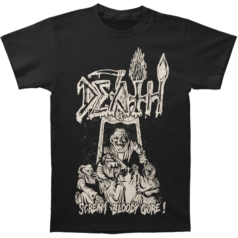 Scream Bloody Gore Line Art (Black) T-shirt sold by Rockabilia