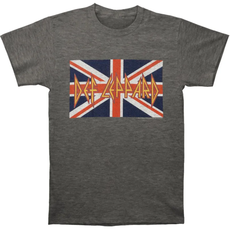 Def Leppard Flag Slim Fit T-shirt sold by Rockabilia