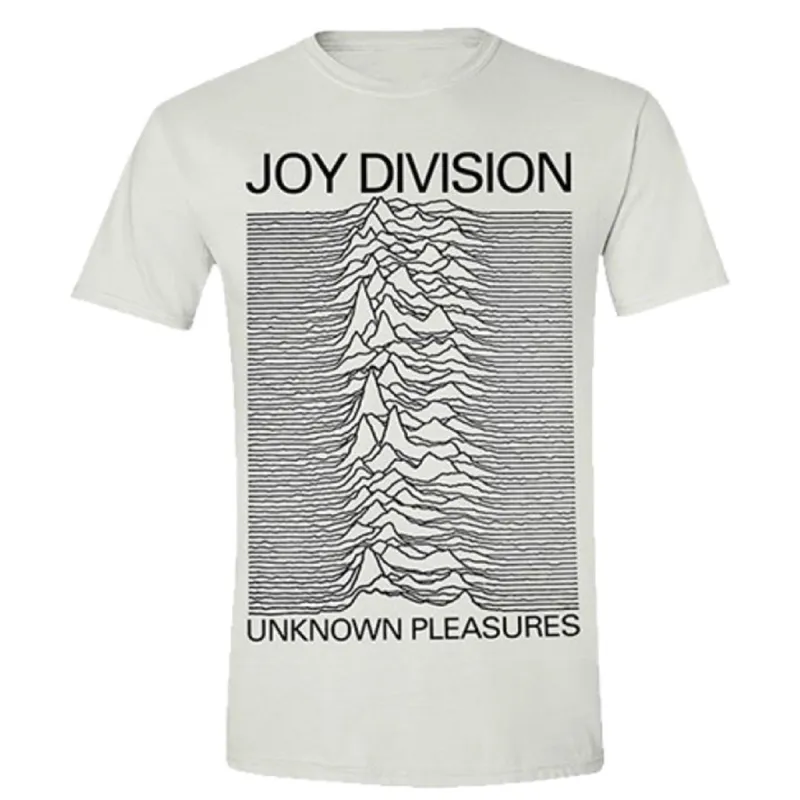 Unknown Pleasures (white) T-shirt made by Rockabilia