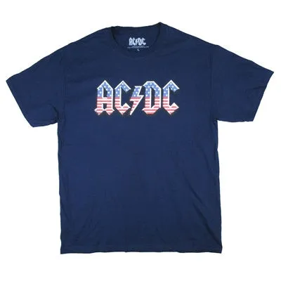 Old Glory on Navy Blue Tee T-shirt sold by Rockabilia