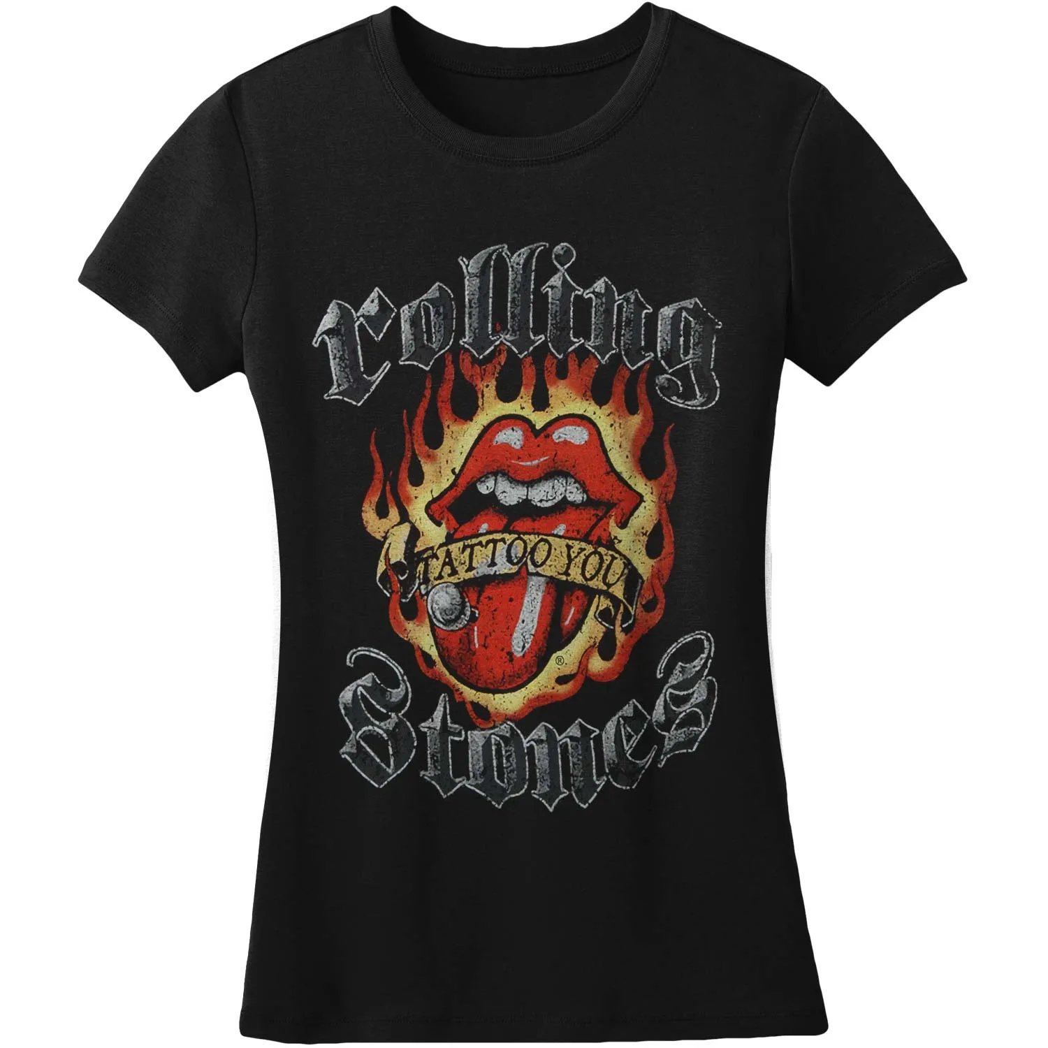 Flaming Tattoo Junior Top sold by Rockabilia