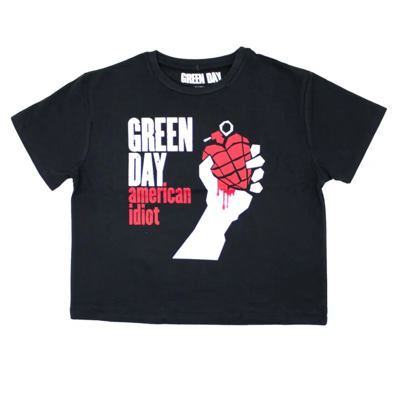 American Idiot Ladies Crop Top Junior Top made by Green Day