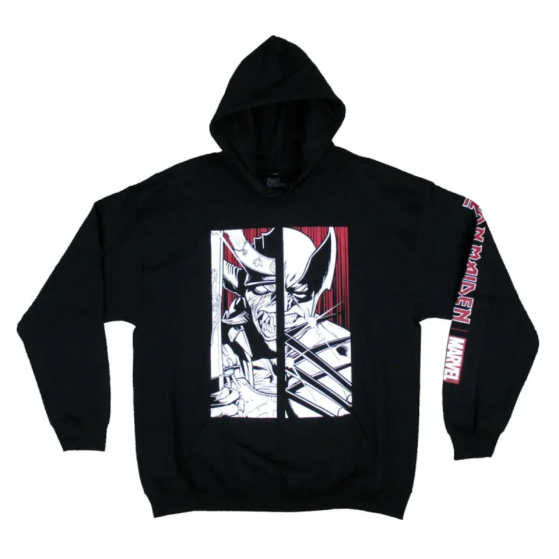 Eddie & Wolverine Pullover Hooded Sweatshirt sold by Rockabilia
