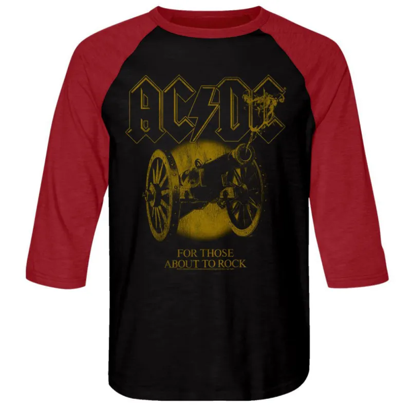 AC/DC Monochrome Ftatr Baseball Jersey sold by Rockabilia