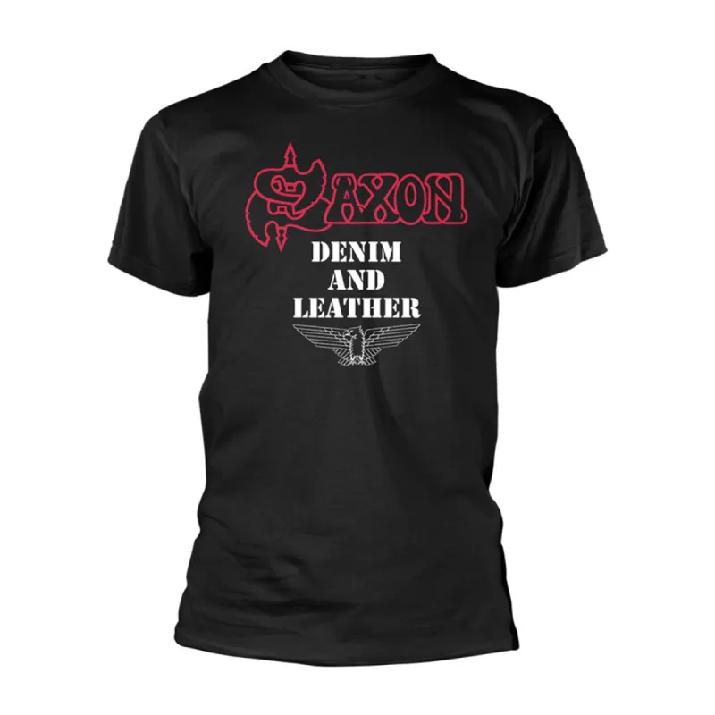 Denim And Leather T-shirt sold by Rockabilia
