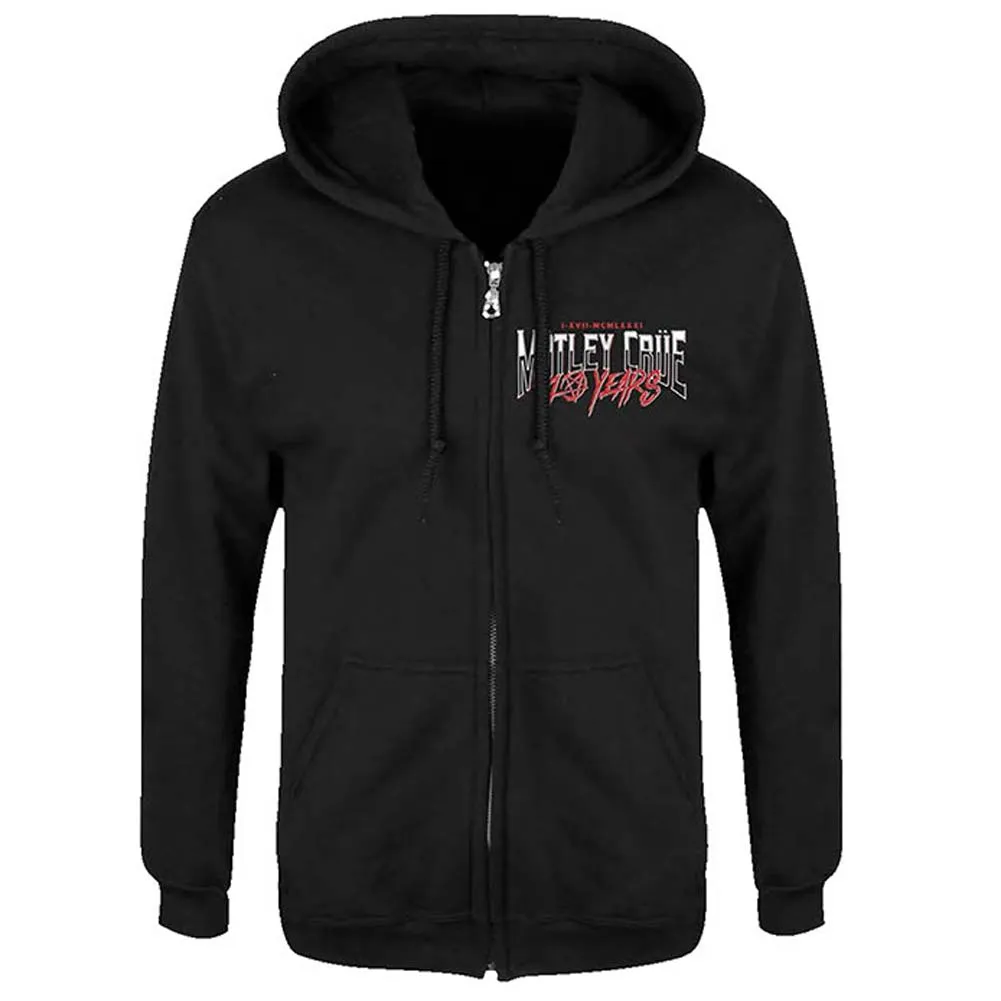 40 Years (Back Print) Zippered Hooded Sweatshirt sold by Rockabilia