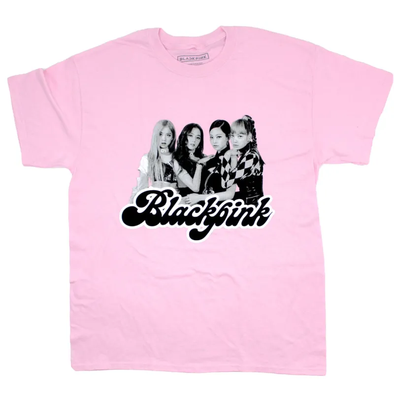 Black And White Band Photo Slim Fit T-shirt sold by Rockabilia