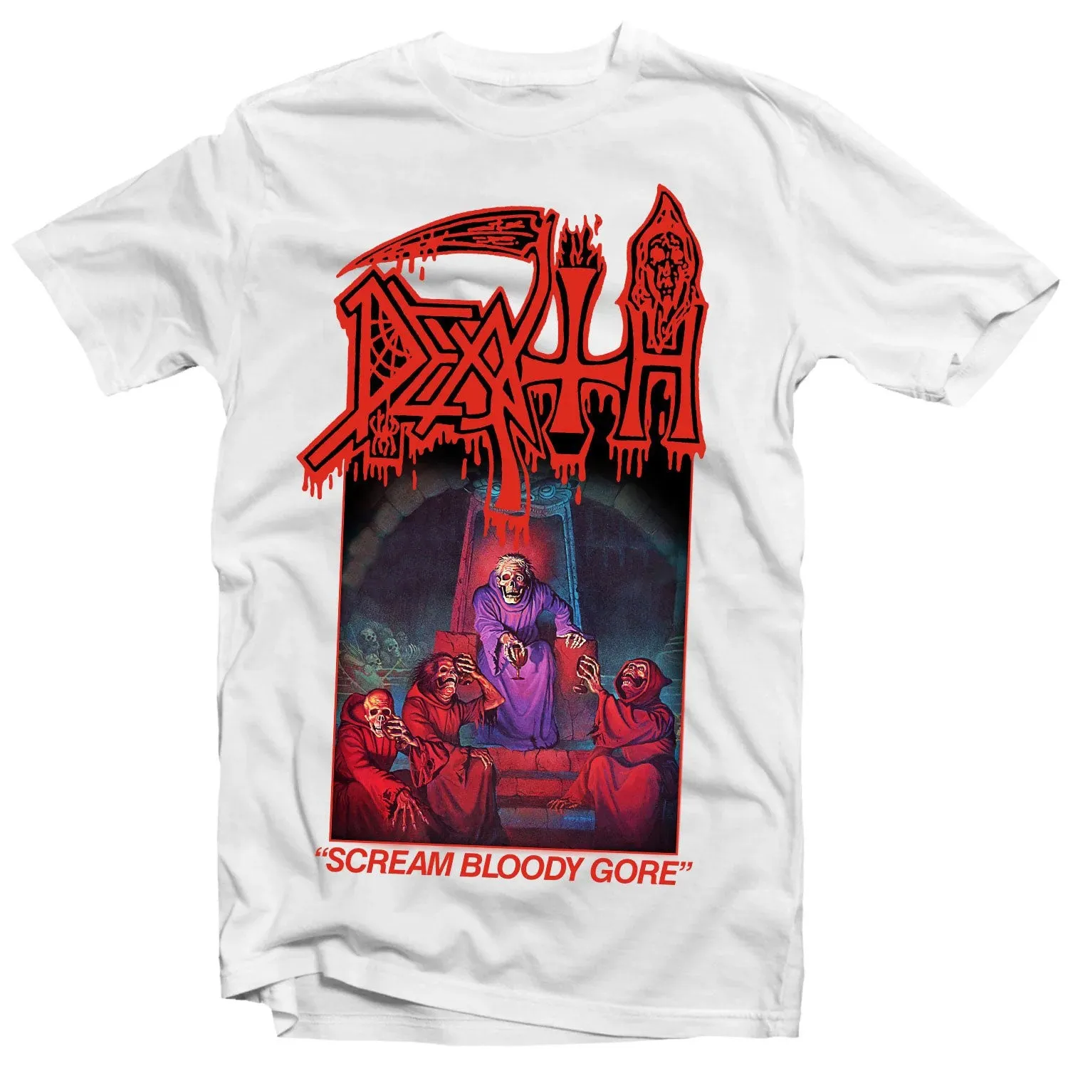 Scream Bloody Gore (White) T-shirt sold by Rockabilia