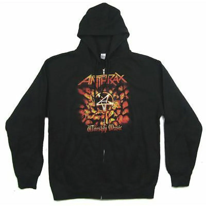 Worship Music Zip Up Hoodie Zippered Hooded Sweatshirt sold by Rockabilia