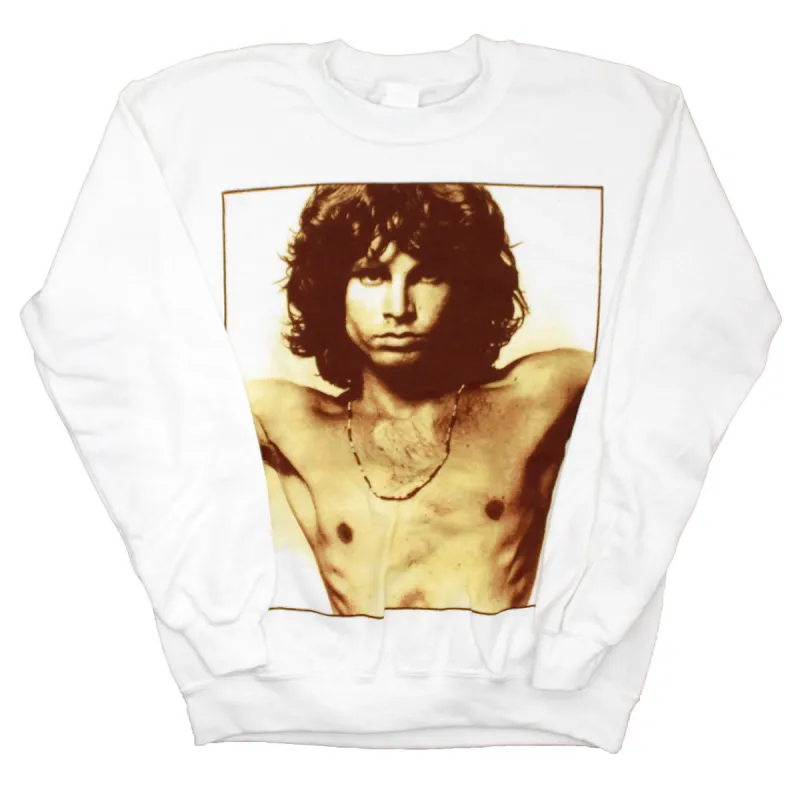Boxed Sepia Tone Jim Morrison Shirtless Photo Sweatshirt sold by Rockabilia