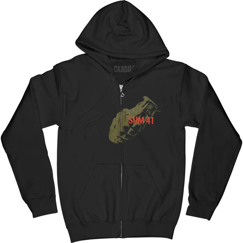 Grenade Zippered Hooded Sweatshirt sold by Rockabilia