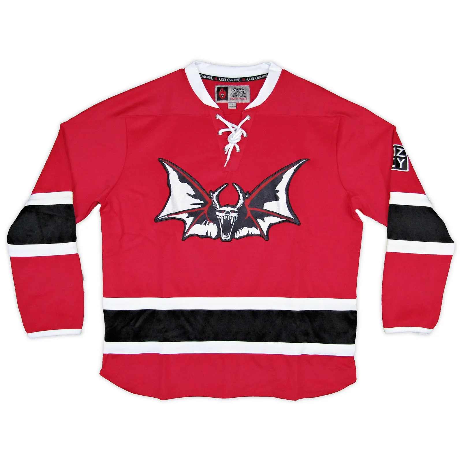 Speak Of The Devil Red/white Heavyweight Hockey Jersey Hockey Jersey sold by Rockabilia