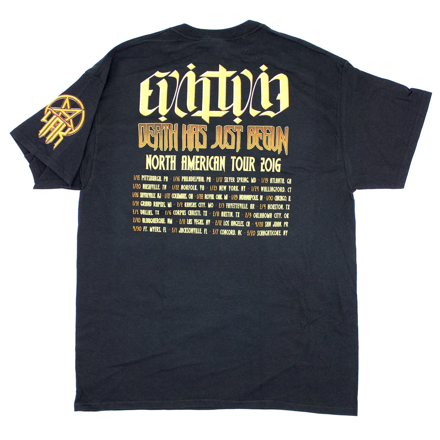 Death Has Just Begun World Tour 2016 T-shirt sold by Rockabilia product image thumbnail 2