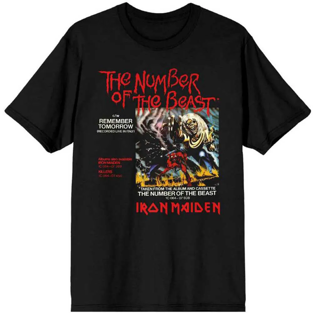 Number of the Beast Vinyl Promo Sleeve Slim Fit T-shirt sold by Rockabilia