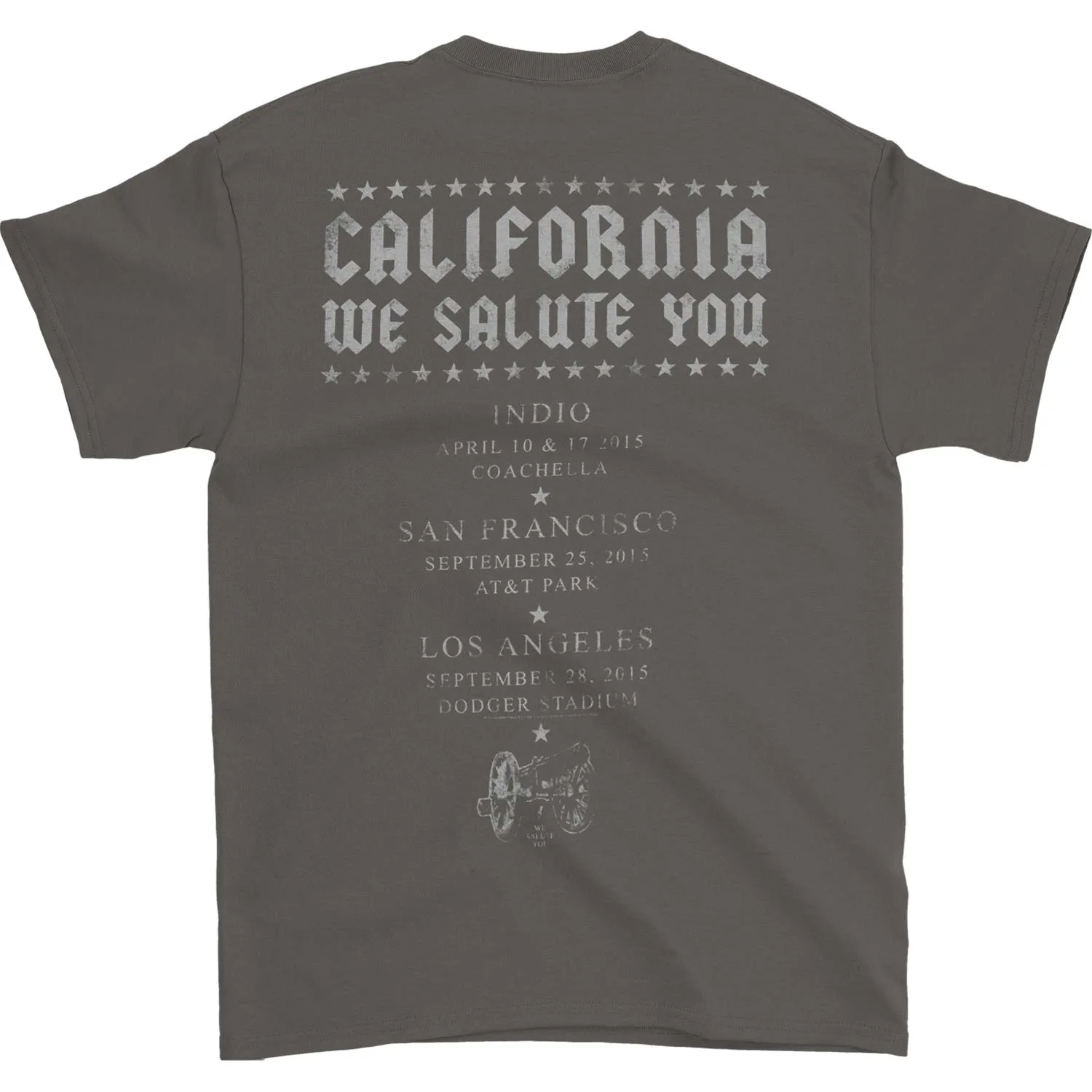 California We Salute You 2015 Tour Tee T-shirt sold by Rockabilia product image thumbnail 2
