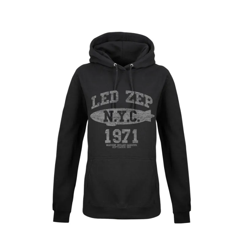 Lz College (black) Girls Jr Hooded Sweatshirt made by Led Zeppelin