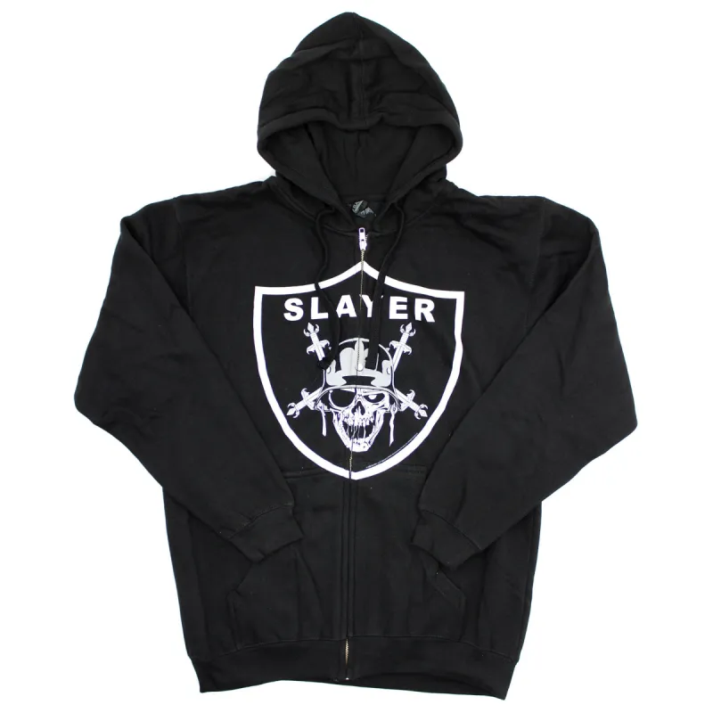 Raiders Logo Zippered Hooded Sweatshirt sold by Rockabilia