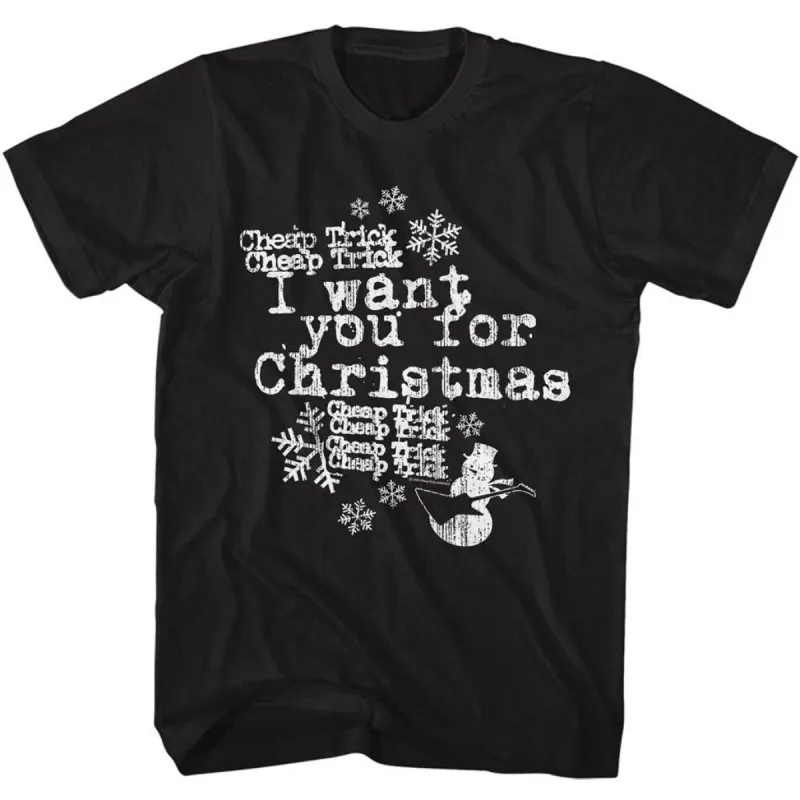 Cheap Trick-want You For Christmas T-shirt sold by Rockabilia