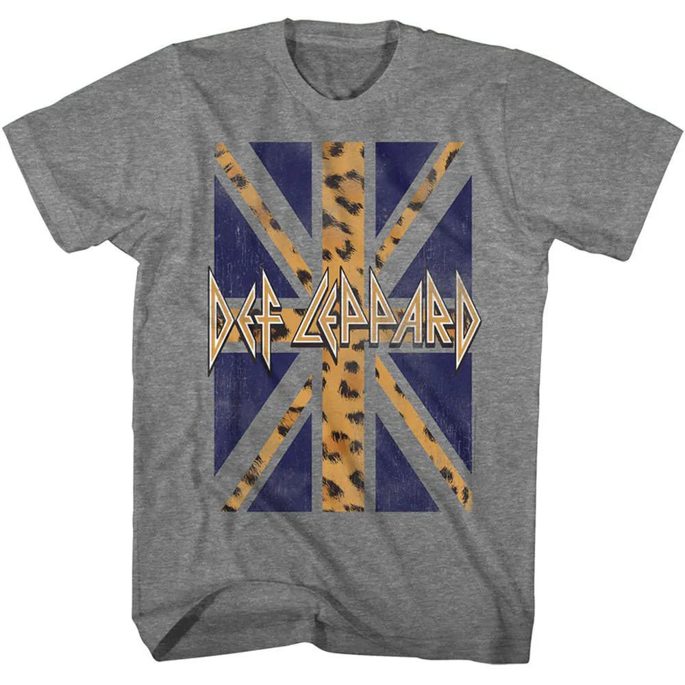 Def Leppard Leopard Flag T-shirt sold by Rockabilia
