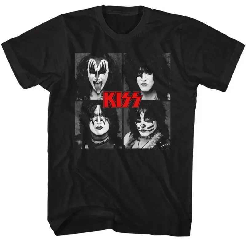 Kiss Four Squares T-shirt sold by Rockabilia