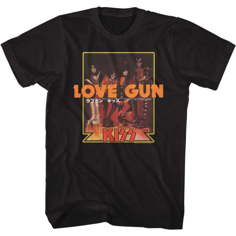Love Gun Japanese Txt T-shirt sold by Rockabilia