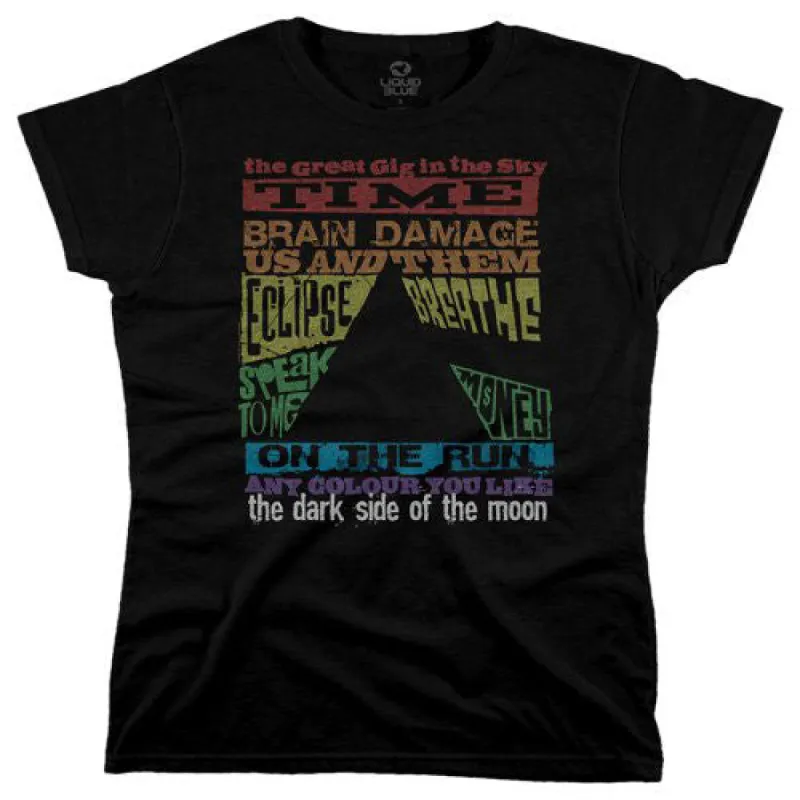 Dark Side Tracks Womens Womens Long Length Womens T-shirt made by Pink Floyd