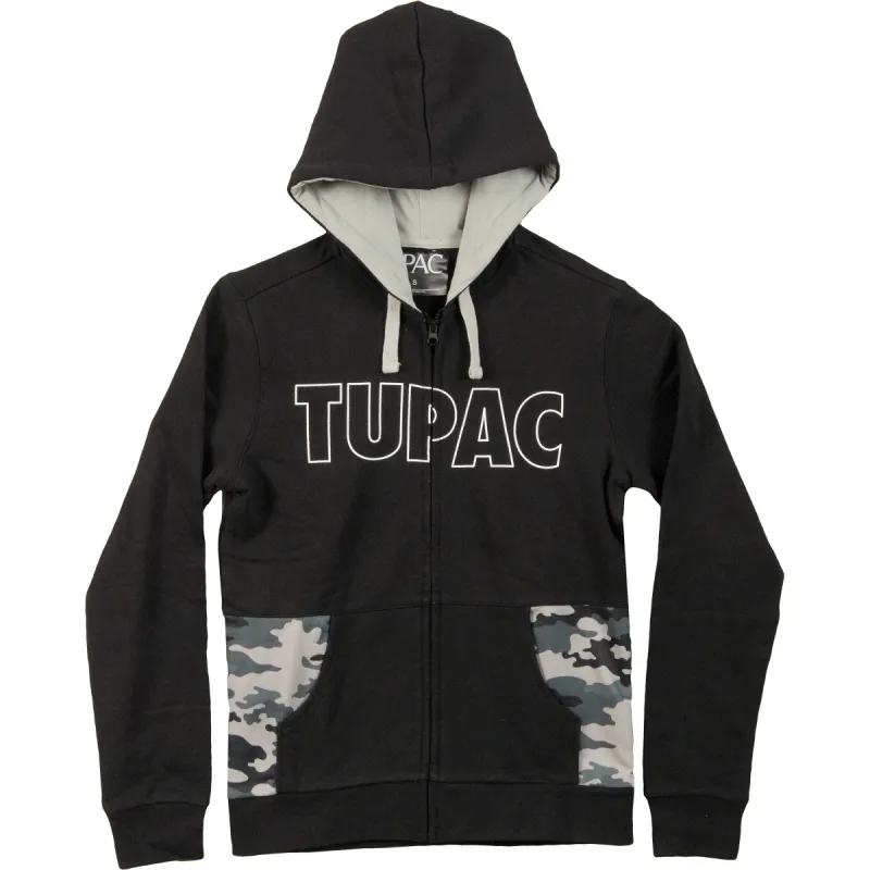 Embroidered Camo Zippered Hoodie (Limited Edition Sizes Run Slightly Small) Zippered Hooded Sweatshirt sold by Rockabilia
