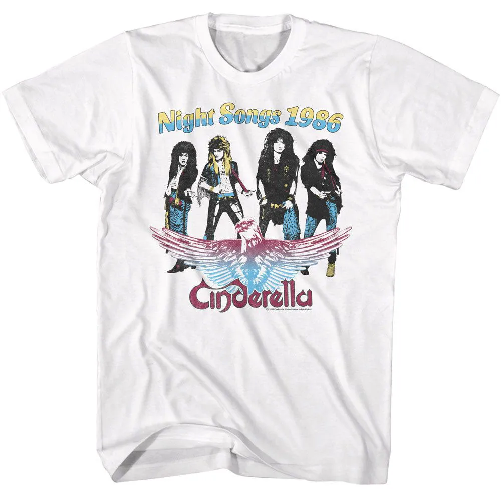 Cinderella Night Songs 1986 T-shirt sold by Rockabilia