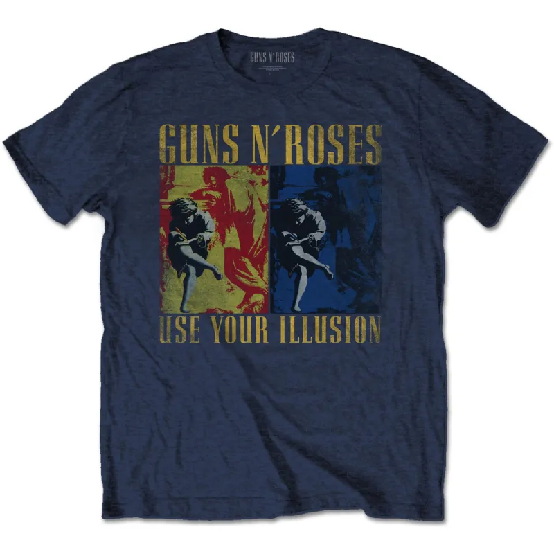 Use Your Illusion Navy T-shirt sold by Rockabilia