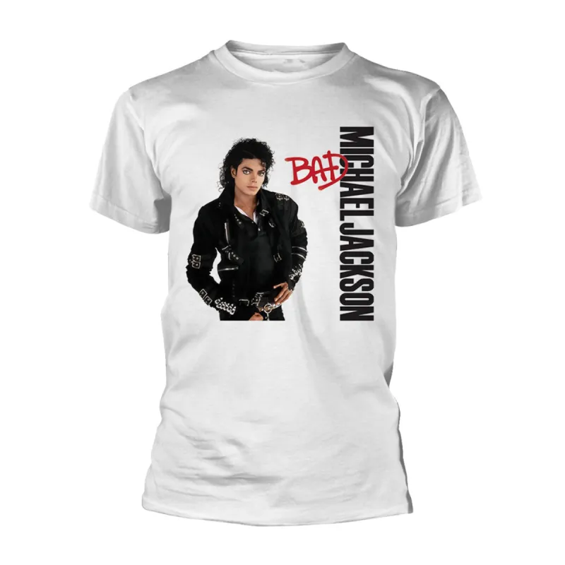 Bad (white) T-shirt sold by Rockabilia