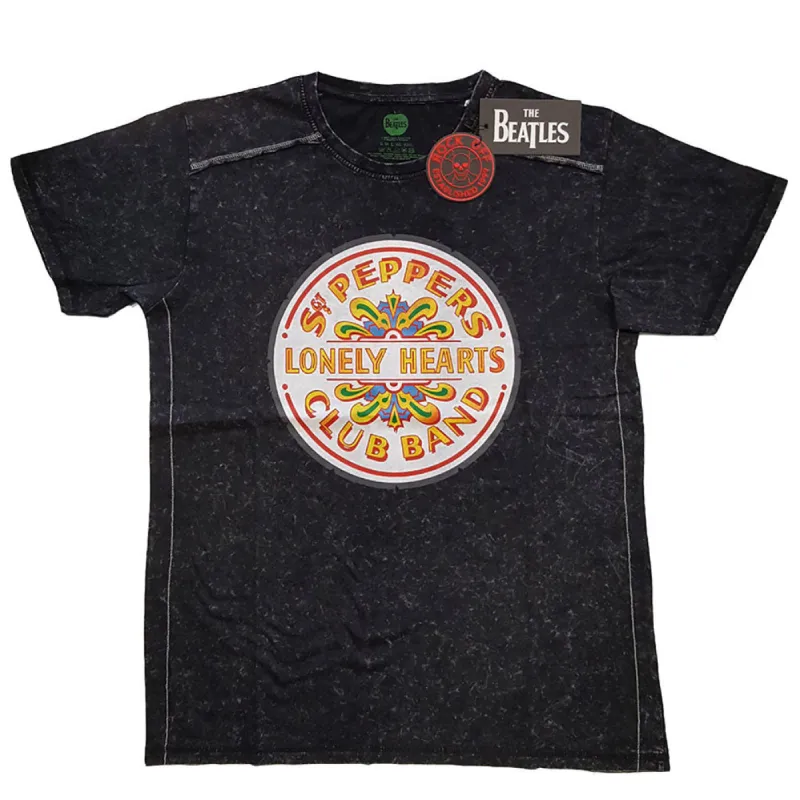 Sgt Pepper Drum Snow Wash Tee Vintage T-shirt sold by Rockabilia