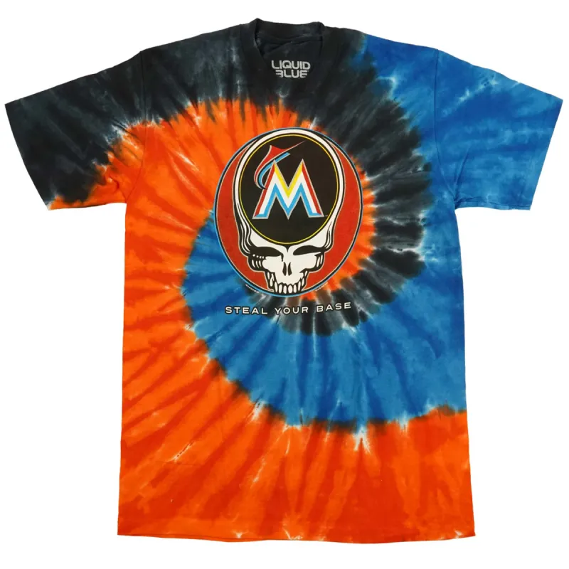 Miami Marlins Steal Your Base Tie Dye T-shirt sold by Rockabilia