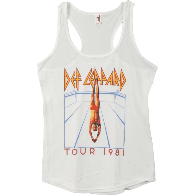 He's Swimming Womens Tank made by Def Leppard